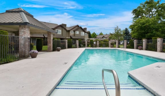 the swimming pool at our apartments