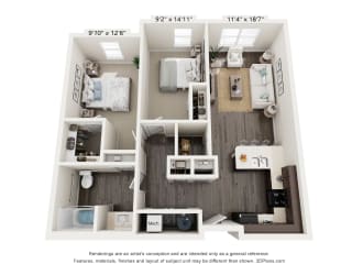Floor Plan 2 Bedroom