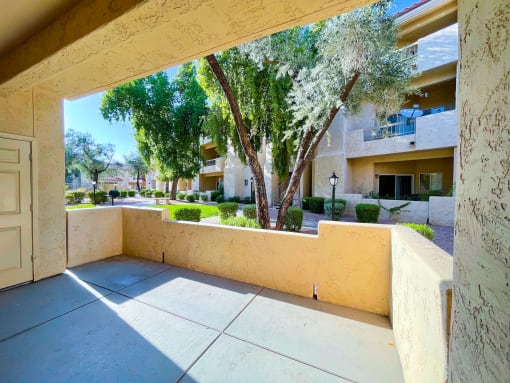 Spacious balconies and patios at at Ventana Apartments in Scottsdale!