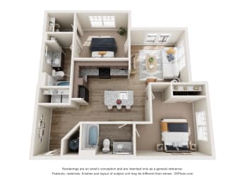 Townes at Clarkston_Clarkston_Ga_B1_2b2b Floor Plan