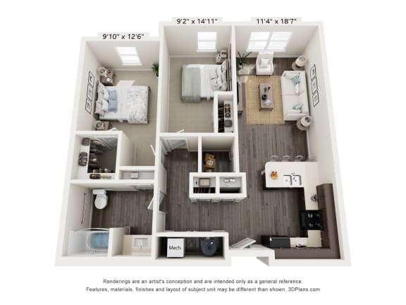 Floor Plan  2 Bedroom