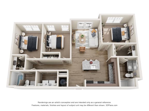 Townes at Clarkston_Clarkston_Ga_C1_3b2b Floor Plan