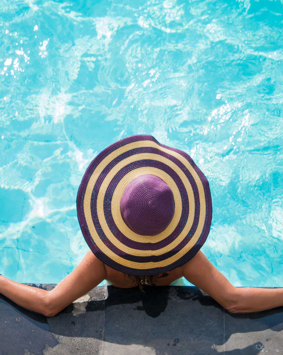 Woman Alongside Pool at Two Points Crossing, Madison, WI, 53593