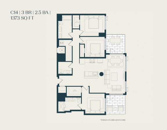 the floor plan of the condo