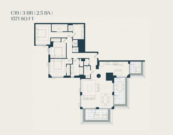 floor plan of the 2nd and 3rd floors