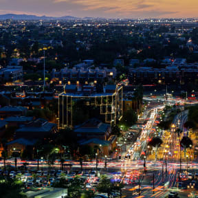 Downtown Tempe, Arizona at Dusk