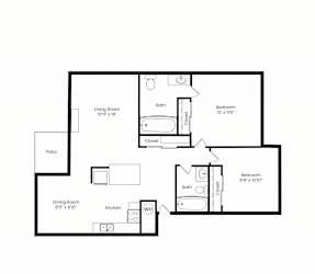 Nickel Creek Apartments in Lynwood, Washington B2 Classic Floor Plan
