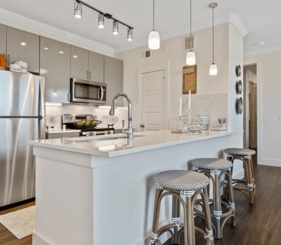 Bright and modern kitchen at Reveal 54, Georgetown, TX, 78626