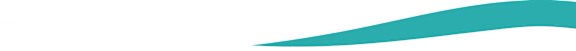 A black and white image with a teal wave-like design.
