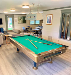 The Clairmont Apartments in Eugene, Oregon Clubhouse Lounge with Pool Table