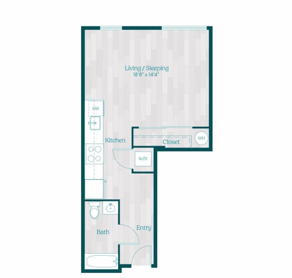 Zinnia Apartments in Shoreline, Washington A4 Floor Plan