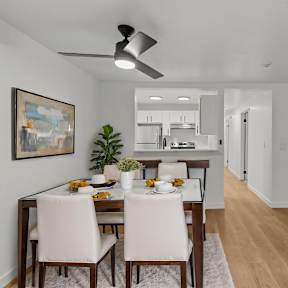 Aspire Apartments at Mountlake Terrace in Washington Model Dining Room and Kitchen