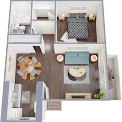 Floor Plan 1 Bedroom