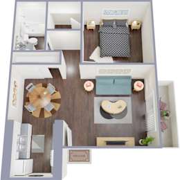  Floor Plan 1 Bedroom