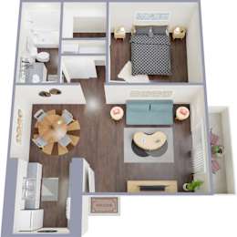  Floor Plan Delux 1 Bedroom