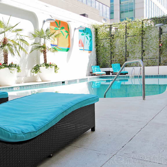Pool With Lounge Area at The Palms on Main, South Carolina, 29201