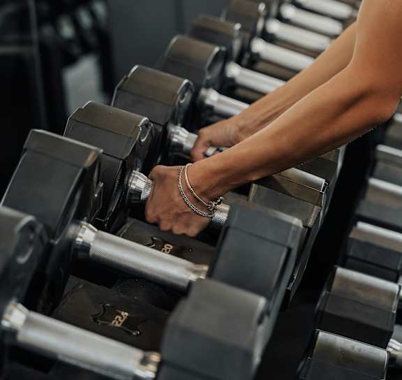 Gym with weights at Avia Lofts at Maple Road, Amherst, NY, 14221