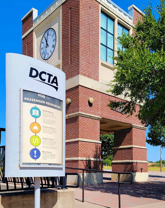 DCTA signboard at H Squared Apartments, Denton, 76201