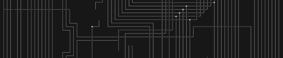 a white line pattern on a black background