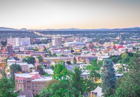 Beautiful View of City of Spokane, WA