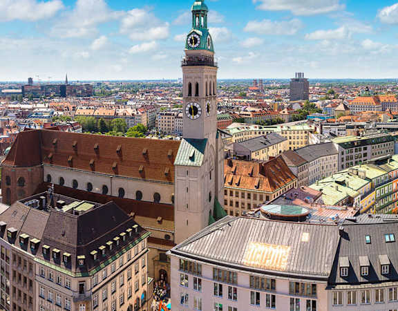 arial view of the city of munich