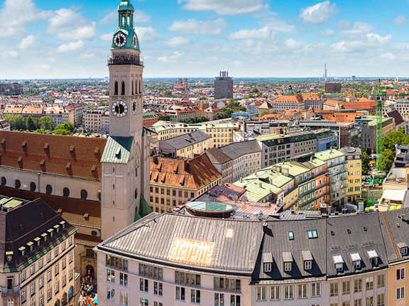 arial view of the old town of zagreb, croatia