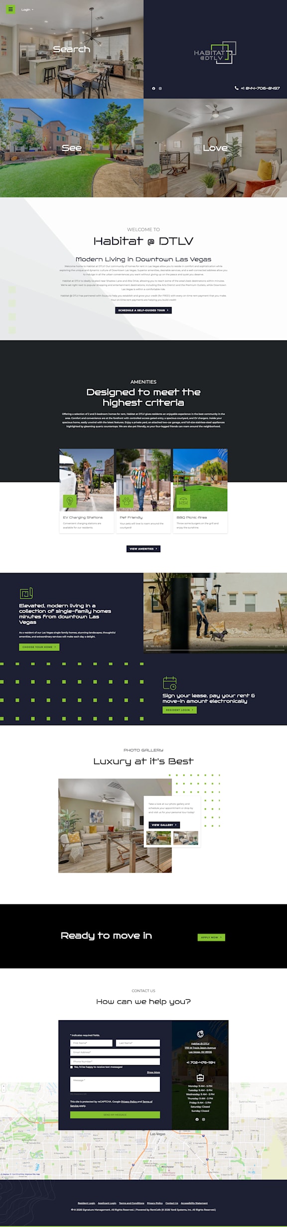 A webpage showcasing various images of homes and real estate listings.