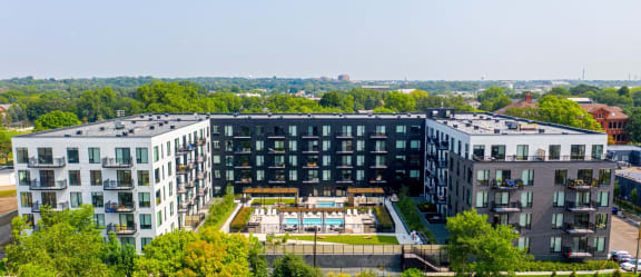 Poolside Sundeck With Relaxing Chairs at The Mason, St. Paul, Minnesota
