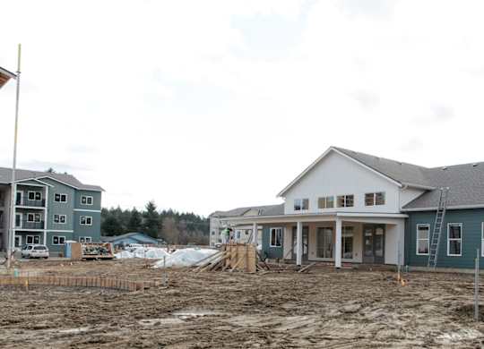 Clubhouse under construction at The Elowen apartment community in Lacey WA.