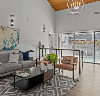 The Alexandar Apartments in Santa Rosa, California Clubhouse Lounge
