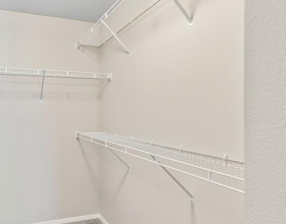 our spacious closets are stocked with clothes and towels in our apartments for rent