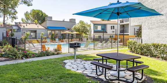 TrailView Apartment Homes in Concord, California BBQ/Picnic Area and Pool