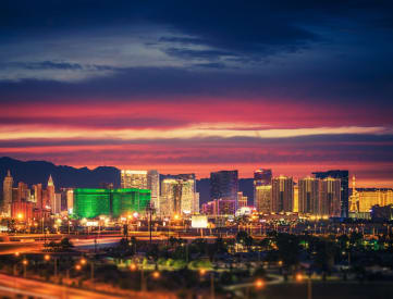 Beautiful View of Las Vegas During Dusk