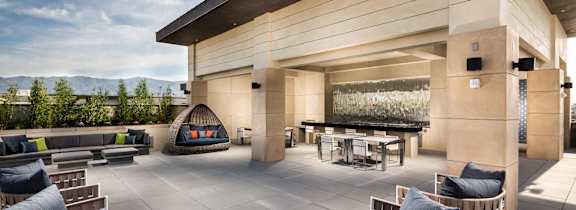 Metro at Main Apartments in Corona, California Patio with Views