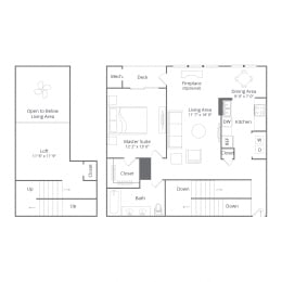 Floor Plan  One bedroom apartments in Danbury CT