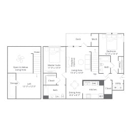 Floor Plan  2 bedroom apartments danbury