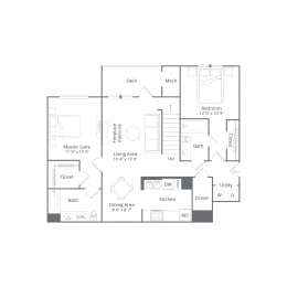 Floor Plan  two bedroom apartments for rent in Danbury