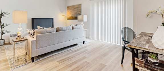 Living Room With Dining Area at Winfield Station Apartments, J Street Property Services, Winfield, 60190