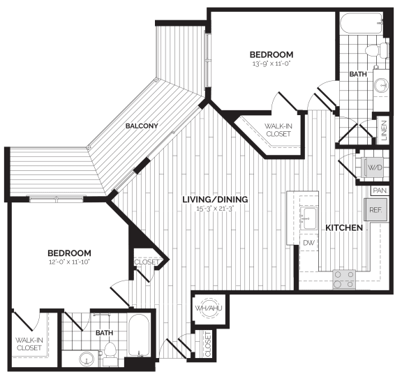 B3 Floor Plan at Rivergate, Woodbridge, VA, 22191