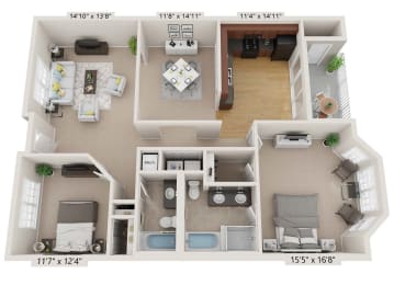 2 Bedroom 2 Bath
