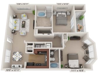 2 Bedroom 1 Bath