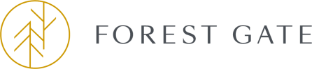 a white and yellow logo on a black background