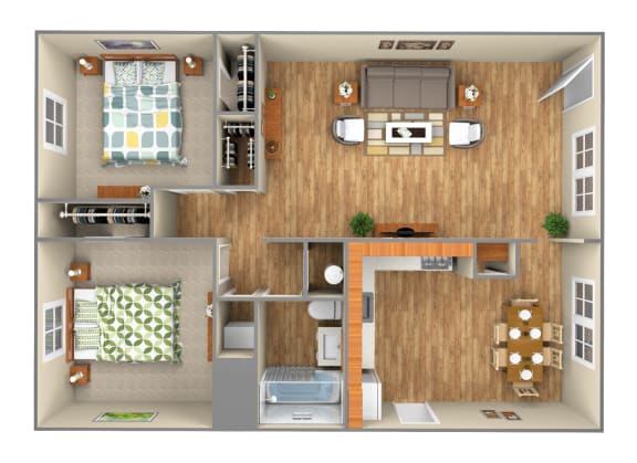  Floor Plan 2-Bedroom A
