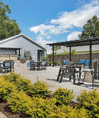 Patio And Grill Stations at The Papillon, Pensacola Florida