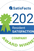 a logo that says resident satisfaction company award winner