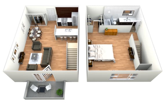 Floor Plan  Clydesdale - 1 Bedroom  1 Bath