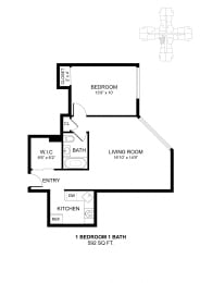Dogwood Floorplan  at Parkview Towers, Collingswood, 08107