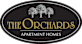 The Orchards Apartment Homes logo with three trees.