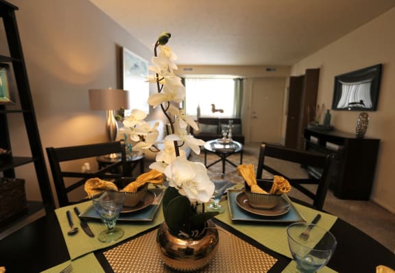 Separate Dining Space off Kitchen at Willowood Apartments, Eastlake, Ohio
