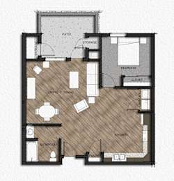  Floor Plan One Bedroom
